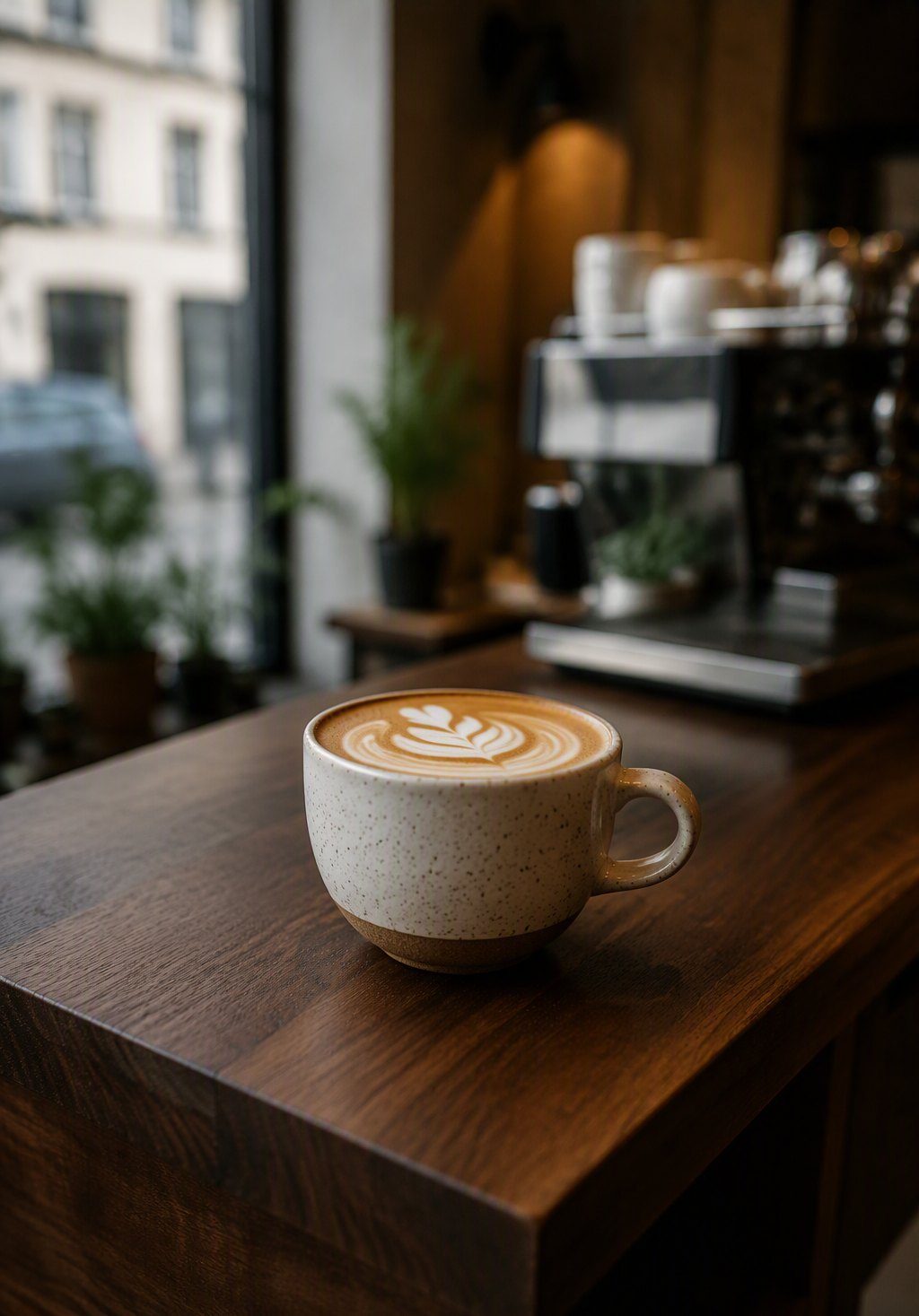 Flat White in handgemachter Keramik